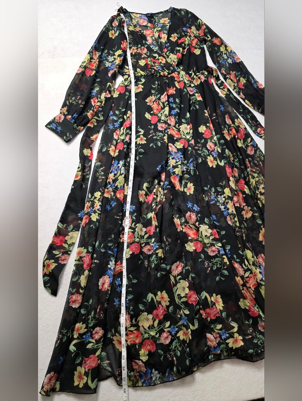 Floral Maxi Dress in Black - Picture 7 of 11